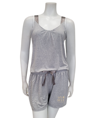 Fleur't 6134 Heather Grey Lounge Modal Cami Pajamas Set myselflingerie.com